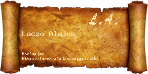 Laczo Alajos névjegykártya